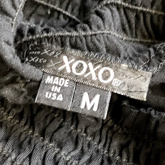 5/$25 XOXO Black Mock Neck Short Sleeve Mini Dress M - Picture 7 of 12